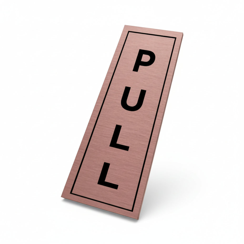 Slimline Aluminium Push & Pull Signs - 50 x 150mm | Viro Display