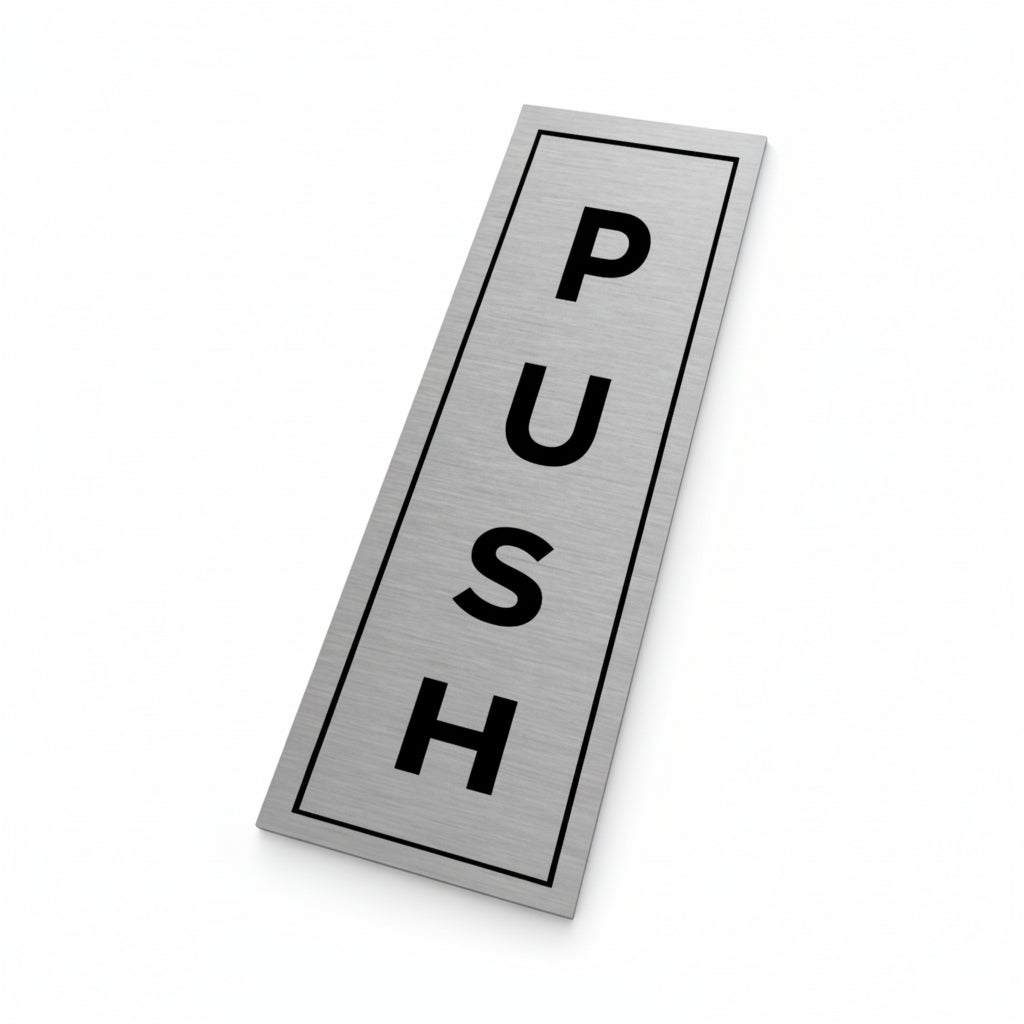 Slimline Aluminium Push & Pull Signs - 50 x 150mm | Viro Display