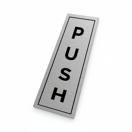 Push Bolt Sign Push Pull Signs, Push Door Sign, Pull to Open Sign | Viro Display UK