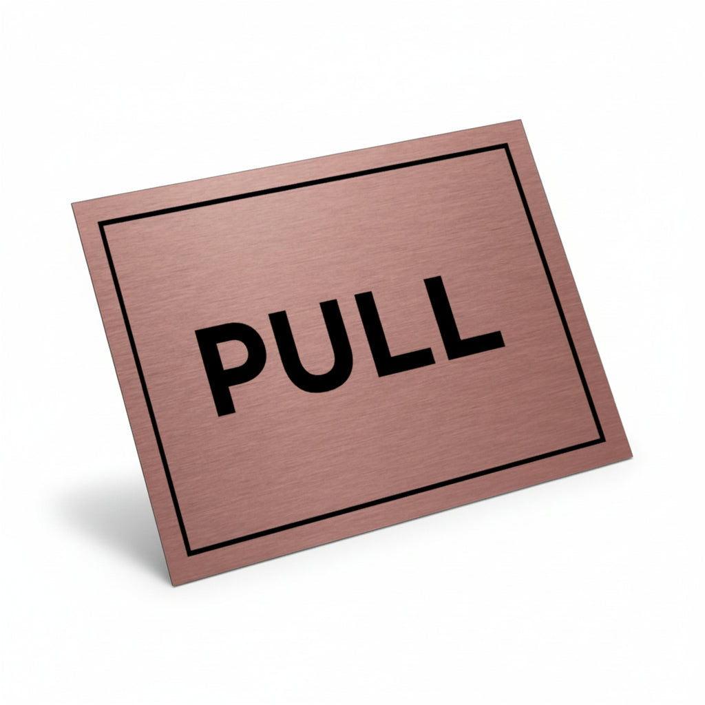 Slimline Aluminium Push & Pull Signs - 100 x 75mm | Viro Display