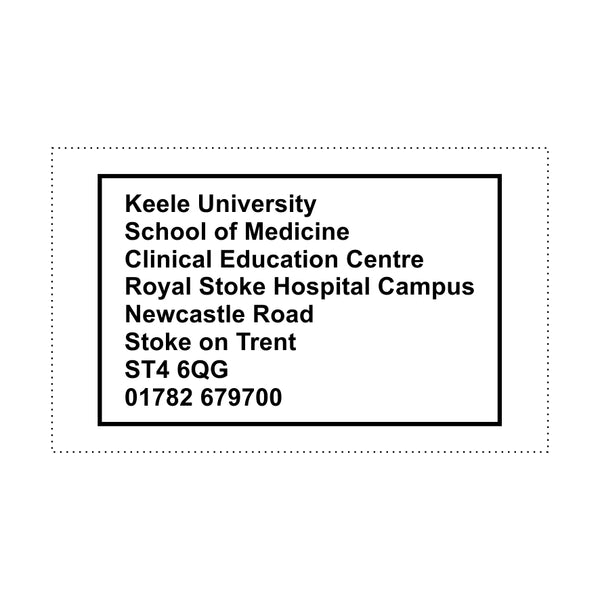 Keele University Self-Inking Stamp (PRINTER S-829)