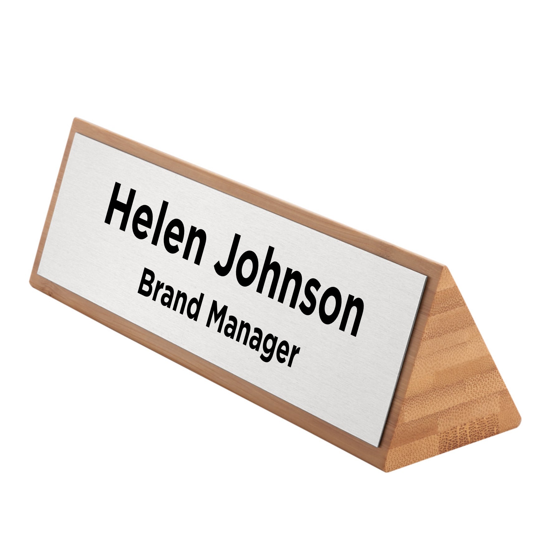 Wedge Sign Custom Bamboo Signs and Eco-Friendly Bamboo Signs | Viro Display UK