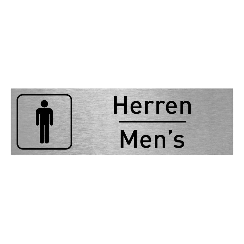 Herren Men's WC Aluminiumschild