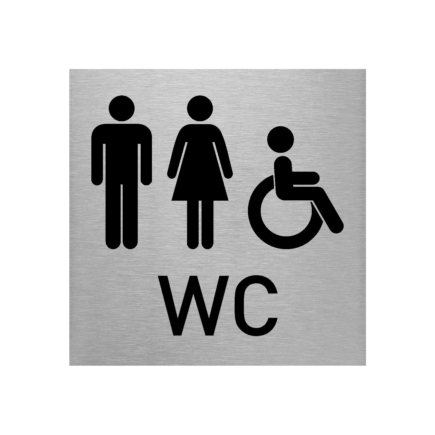 Barrierefrei WC Aluminiumschild | Viro Display UK