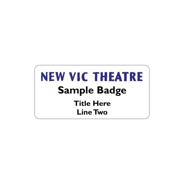 New Vic Theatre Name Badge