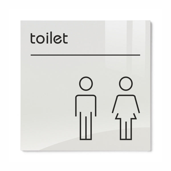 Opal Acrylic Male & Female Toilet Sign
