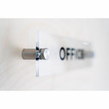 OptiV Clear Acrylic Office Sign