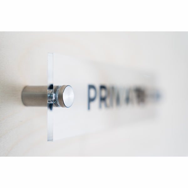OptiV Clear Acrylic Private Sign