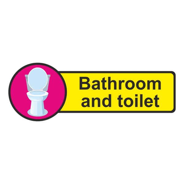 Shaped Dementia Friendly Bathroom and Toilet Sign