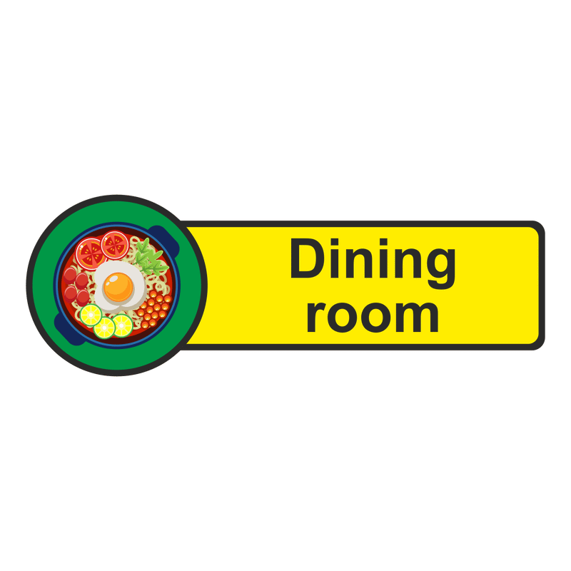 Shaped Dementia Friendly Dining Room Sign