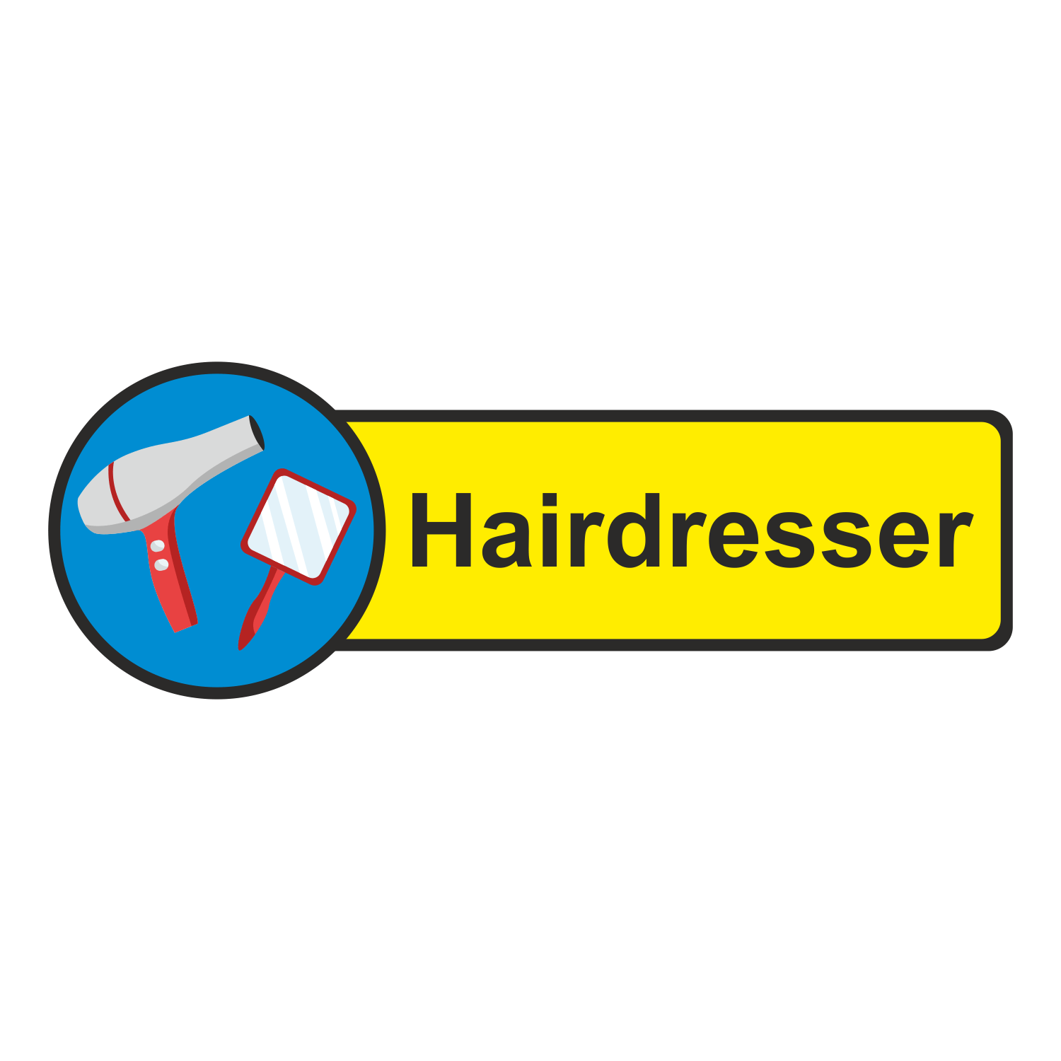 Dementia Friendly Hairdresser Sign - 400 x 140mm | Viro Display UK