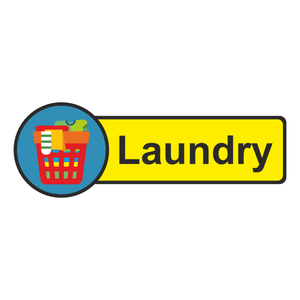 Shaped Dementia Friendly Laundry Sign