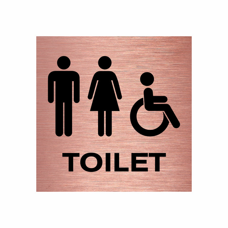 Slimline Aluminium Male & Female Accessible Toilet Sign