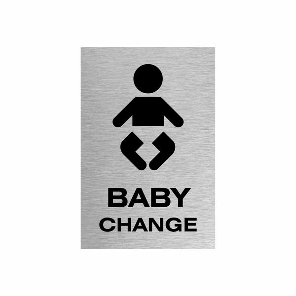 Slimline Aluminium Baby Change Sign