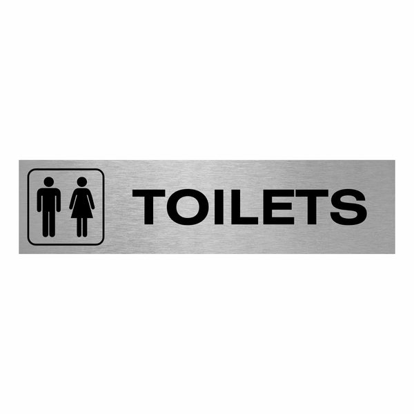 Slimline Aluminium Oblong Toilets Symbol Sign