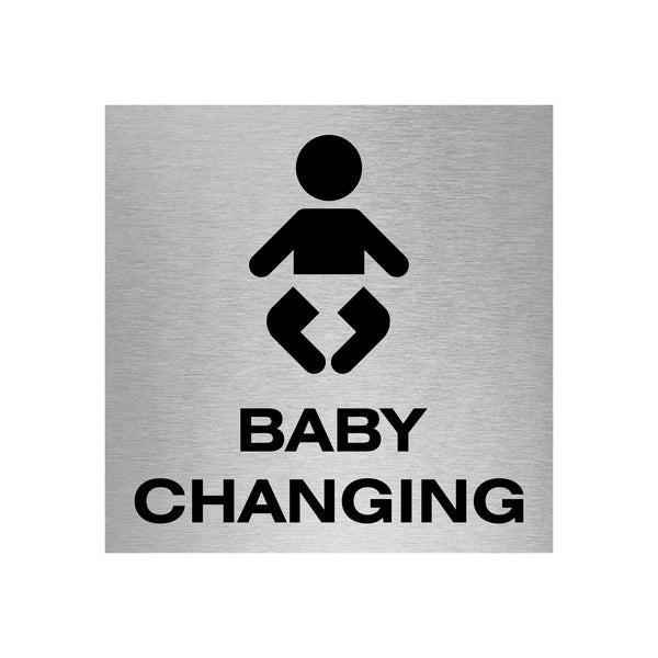 Slimline Aluminium Baby Changing Sign