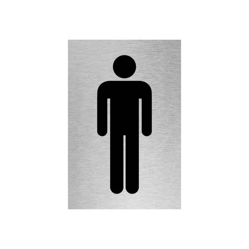 Slimline Aluminium Male Toilet Sign