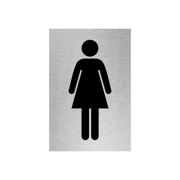 Slimline Aluminium Female Toilet Sign