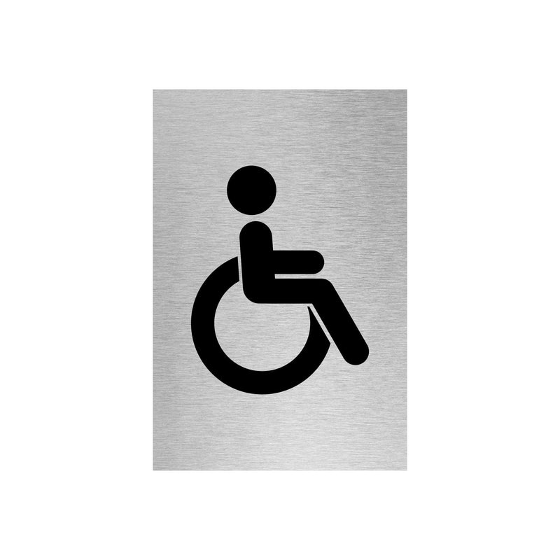 Slimline Aluminium Accessible Toilet Sign