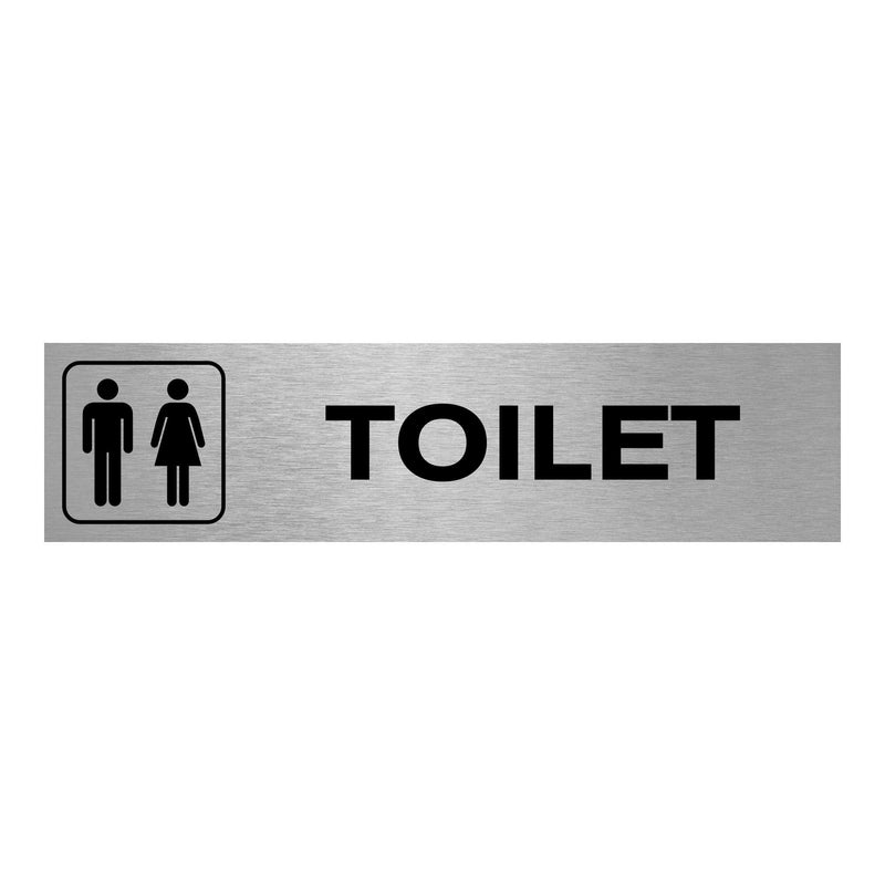 Slimline Aluminium Oblong Toilet Symbol Sign