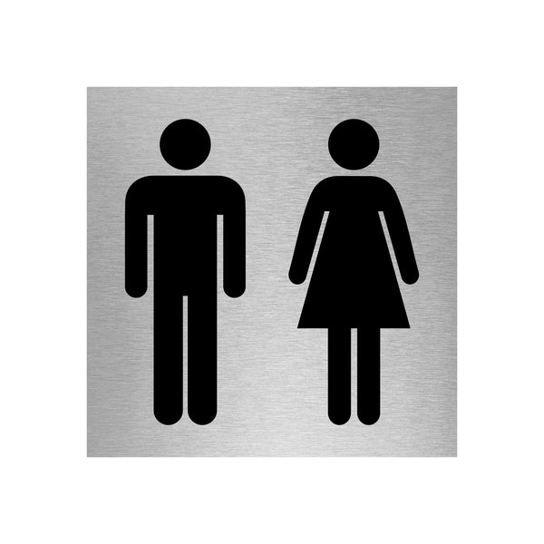 Slimline Aluminium Male & Female Toilet Sign